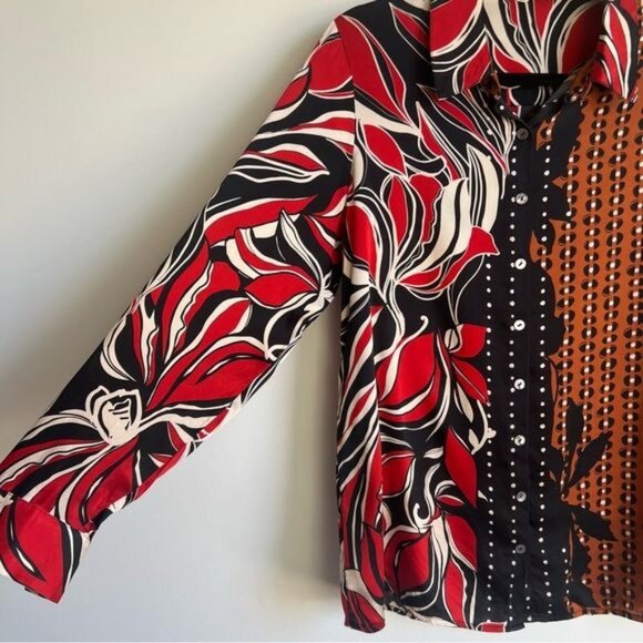 Soft Surroundings Tigris Silk Shirt - S - Picture 3 of 5